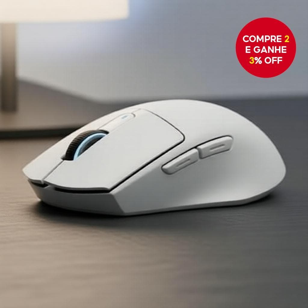 Mouse Gamer Sem Fio Tri-Modo Ataque Shark X3 26K DPI Sensor PAW3395 Recarregável Tipo-C Esports