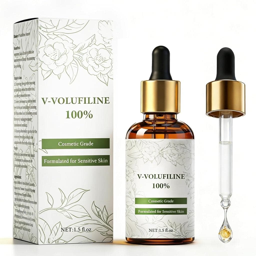 Sérum de Volufilina-30mlVolufilina100%paraRosto eÁrea dosOlhoscomPeptídeosGHK-CuEssência deCaméliaBooster paraCuidados c