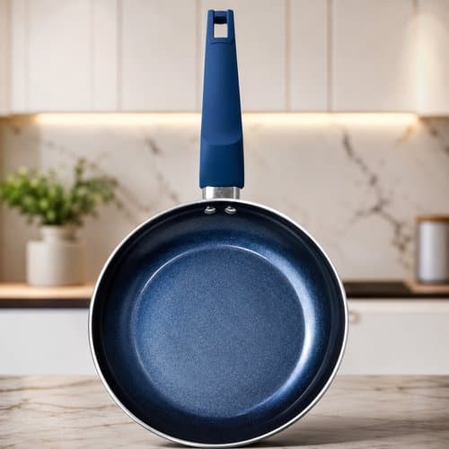 Frigideira Antiaderente Cerâmica 22cm Durável Fácil Limpeza Design Moderno Azul