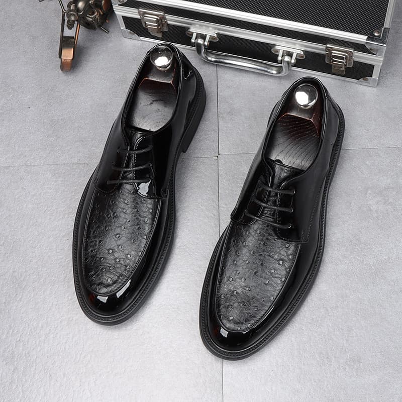 Novo estilo masculino sapatos de couro Formal escritório britânico aumento interno sapatos masculinos versão coreana cou
