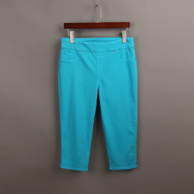 Cor doce cor Jeans fino feminino primavera verão estilo comércio exterior pedido Original 100kg tamanho grande elástico
