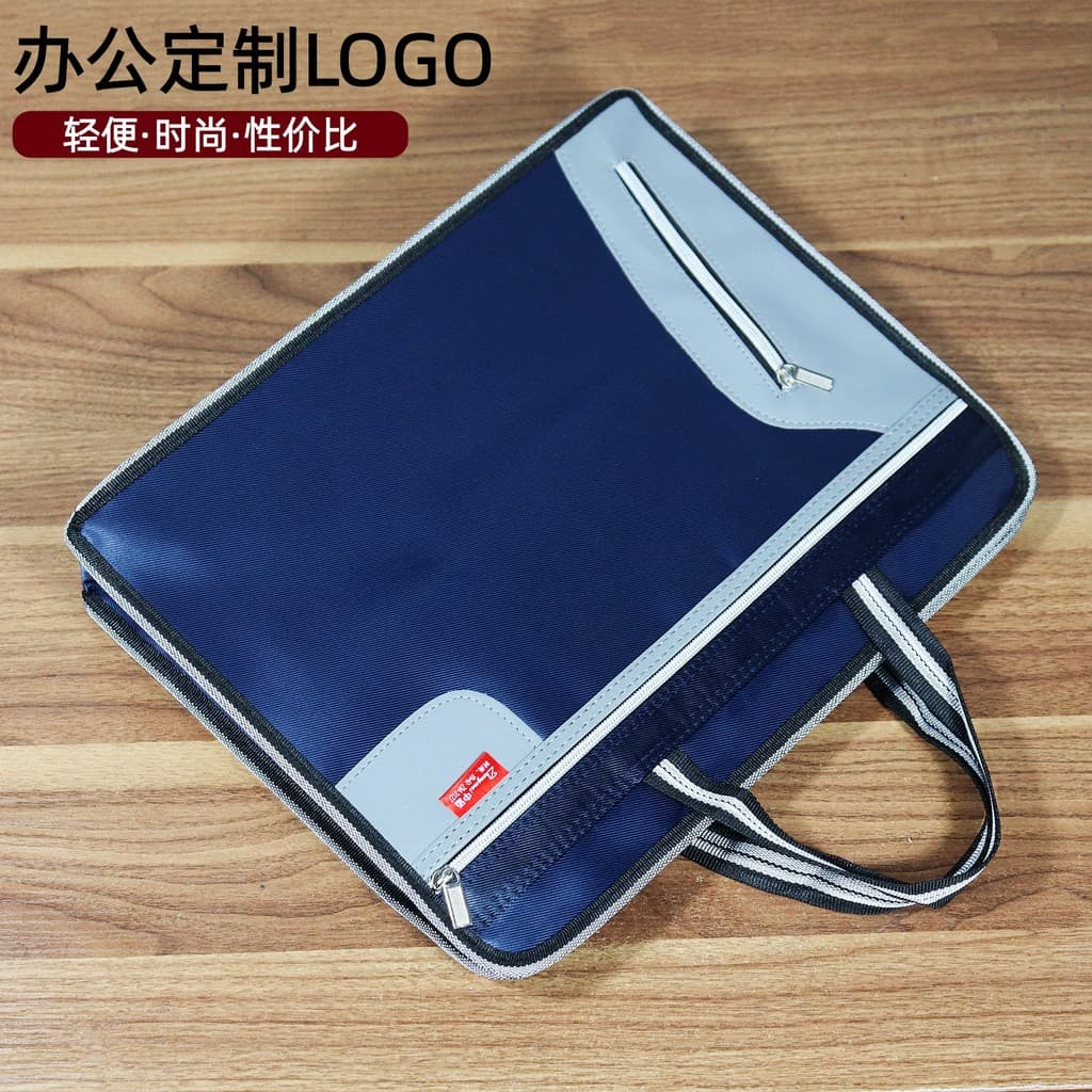 Saco de arquivo de escritório portátil saco de conferência saco de pano Oxford pasta engrossado à prova dwaterproof água