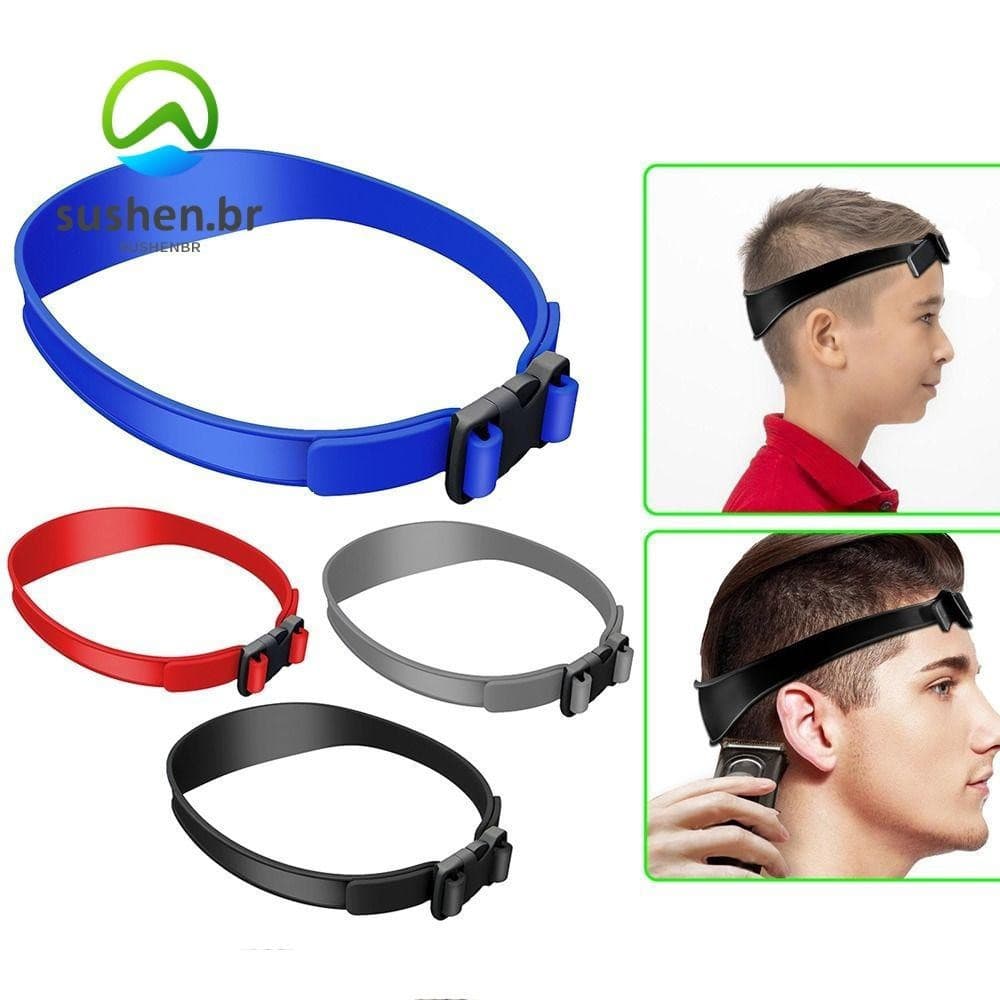Modelo de Cabeleireiro SUSBR com Faixa de Cabeça Profissional Guia de Corte de Cabelo de Silicone Curvado TPGI