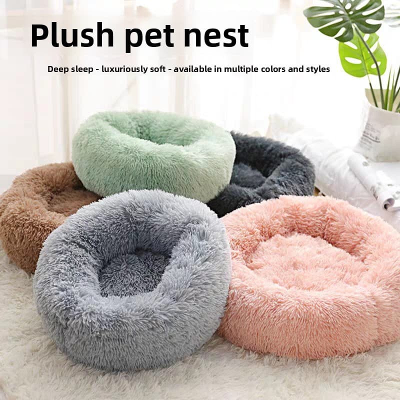 Inverno removível lavável redondo ninho de pelúcia quatro estações canil Universal para gatos