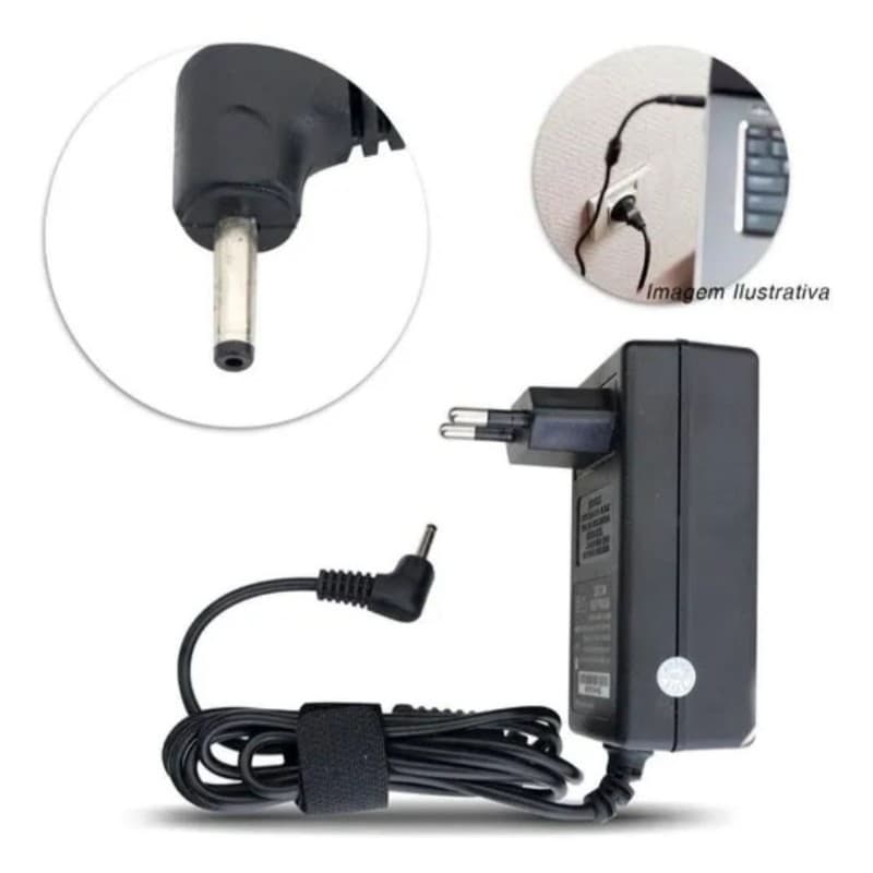 Fonte Carregador Para Notebook Positivo 5v 3a Q232a Q464b Q232b Plug 3.0mm x 1.1mm