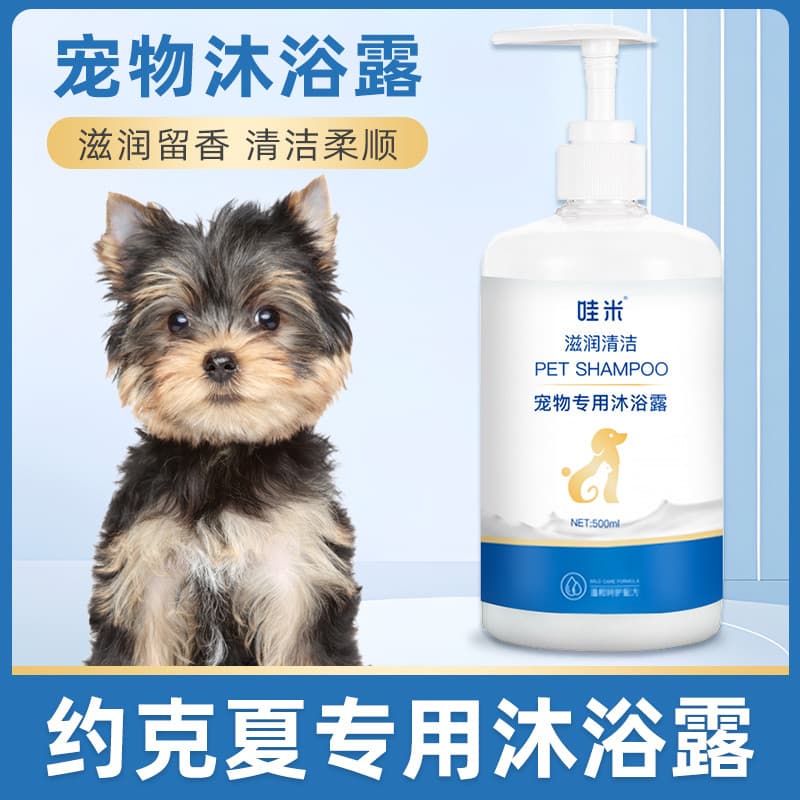 Yorkshire Gel de banho dedicado suprimentos de banho para cães descontaminação de cabelos compridos Pet Shih Tzu Shampoo