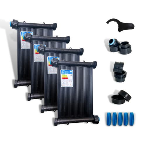 Kit Aquecedor Solar 15 Placas de 3Metros + Kit Fechamento