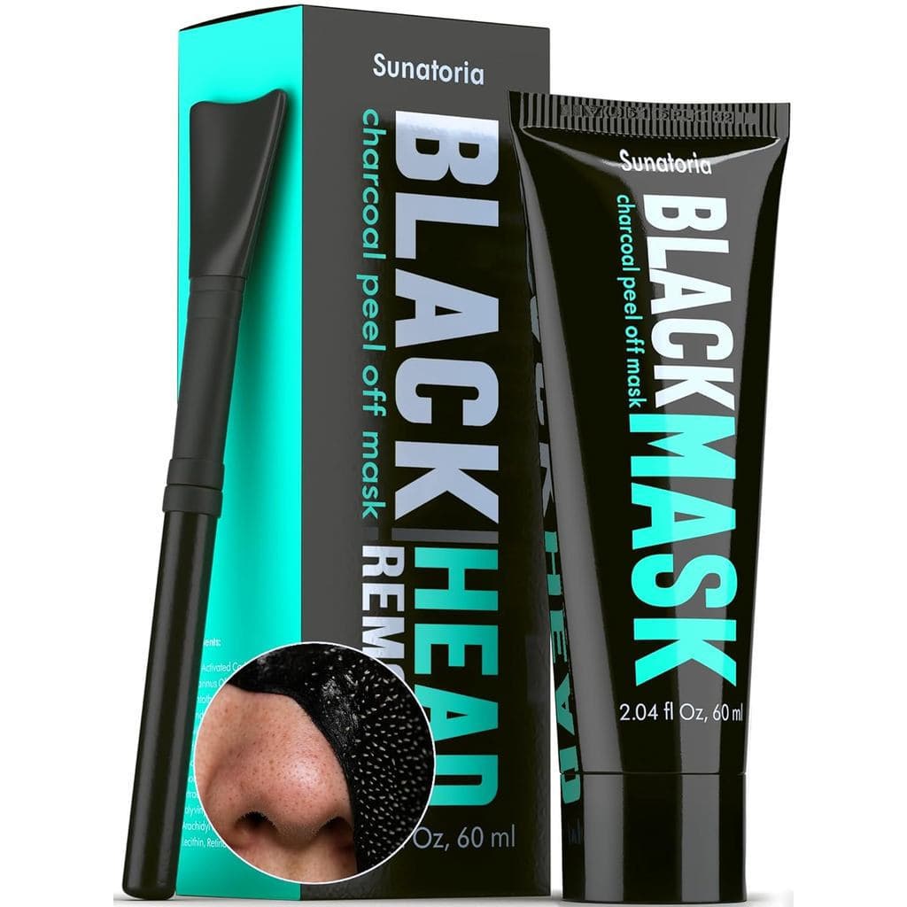 Máscara Facial Peel-Off SUNATORIA – Máscara Facial Peel-Off de Carvão para Pele Oleosa e Mista – Ajuda a Remover o Exces