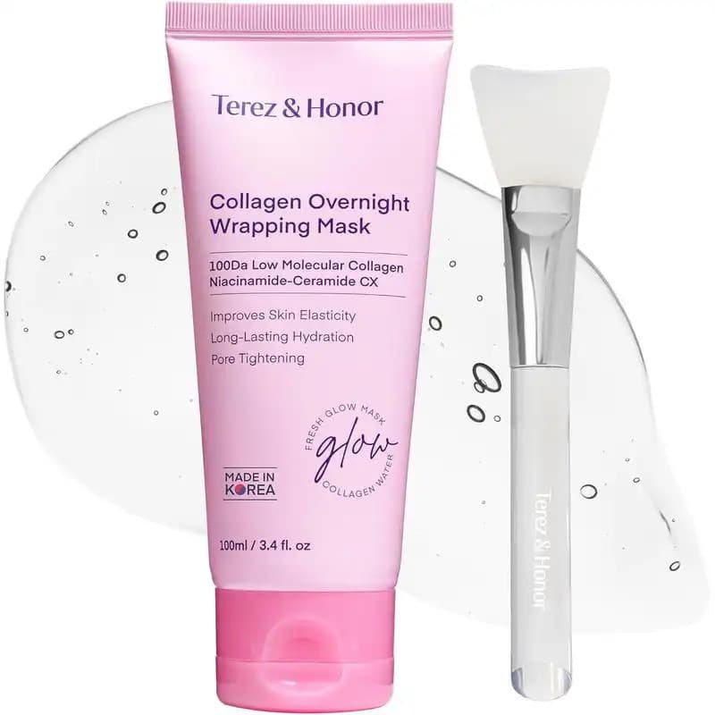 Máscara peel-off de colágeno Terez&Honor——Máscara facial coreana hidratante, contendo colágeno de 100 Dalton, adequada p