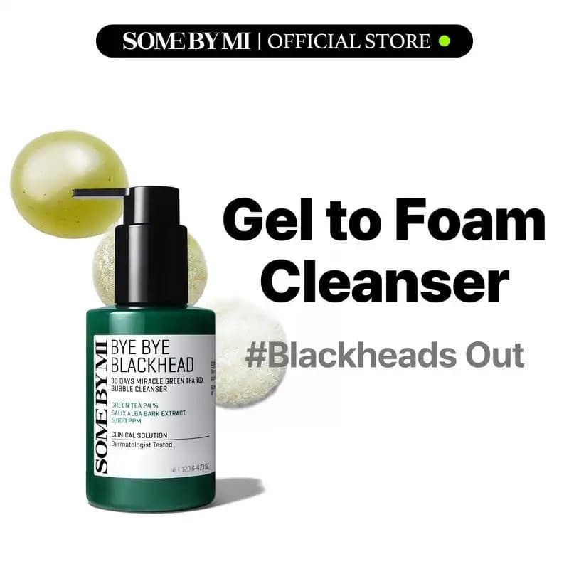 [SOMEBYMI] ByeByekhead30DaysMiracleGreenTeaToxBubbleCleanser – 4,23oz, 120g – Removedor de Cravos e Redutor de Poros – C