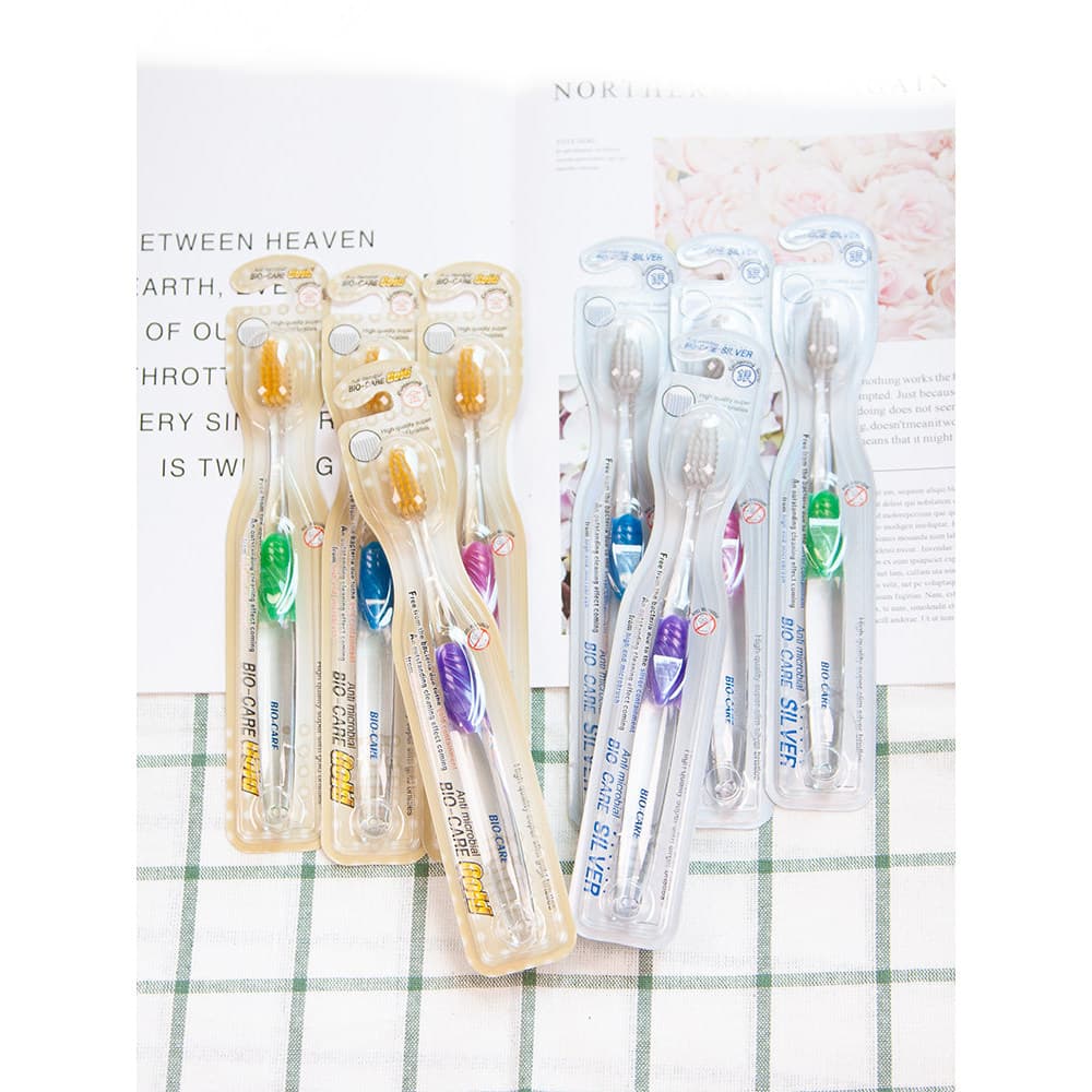 Coreia Original importado Nano fibra de carbono escova de dentes cerdas douradas cabeça escova Interdental limpeza Oral