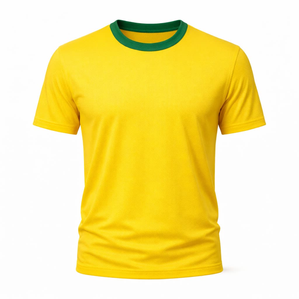 Camiseta Do Brasil  Dry Fit Copa Do Mundo Amarela
