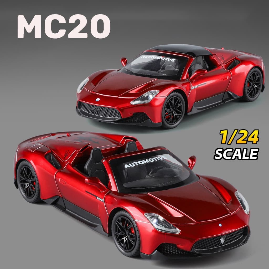 Escala 1 : 24 MC20 Liga Modelo De Carro Diecast Som Luz Amantes Do Coleção Crianças Presente Aniversário Metal Meninos B