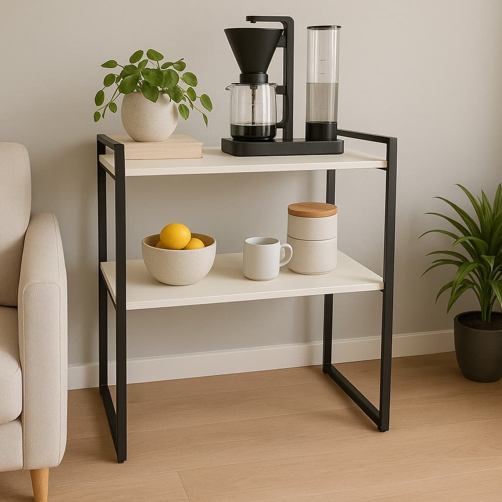 Aparador Cantinho do Café Buffet  Estilo Industrial Ferro e MDF – Multiuso Elegante