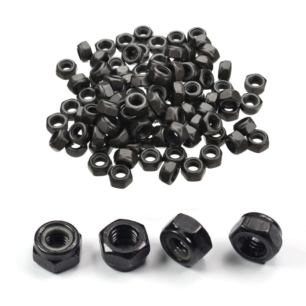 M3 115 Peças Porcas Sextavadas Métricas com Inserto de Nylon, Porcas Pequenas Autotravantes com Inserto de Nylon M3x0.5m