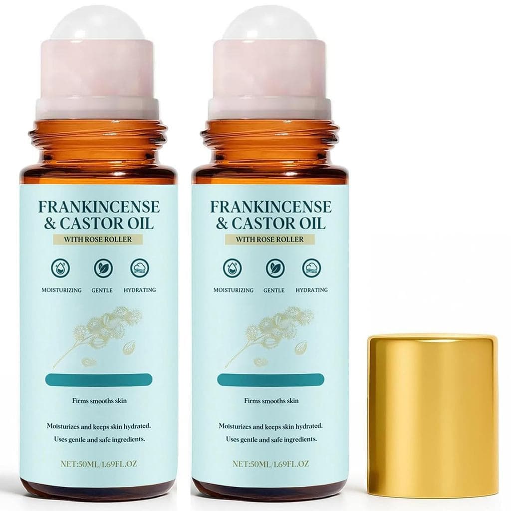 Frankincense and Castor Oil Roll On, Roll-Applied Cold-Pressed Castor Oil，hing Moisturizing Firming Oil | Soft ooth Nour