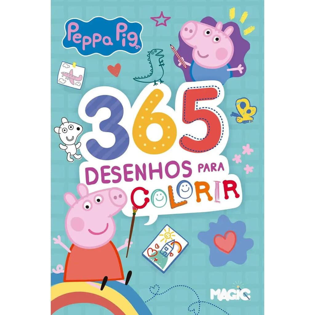 Livro 365 Desenhos Para Colorir Peppa Pig