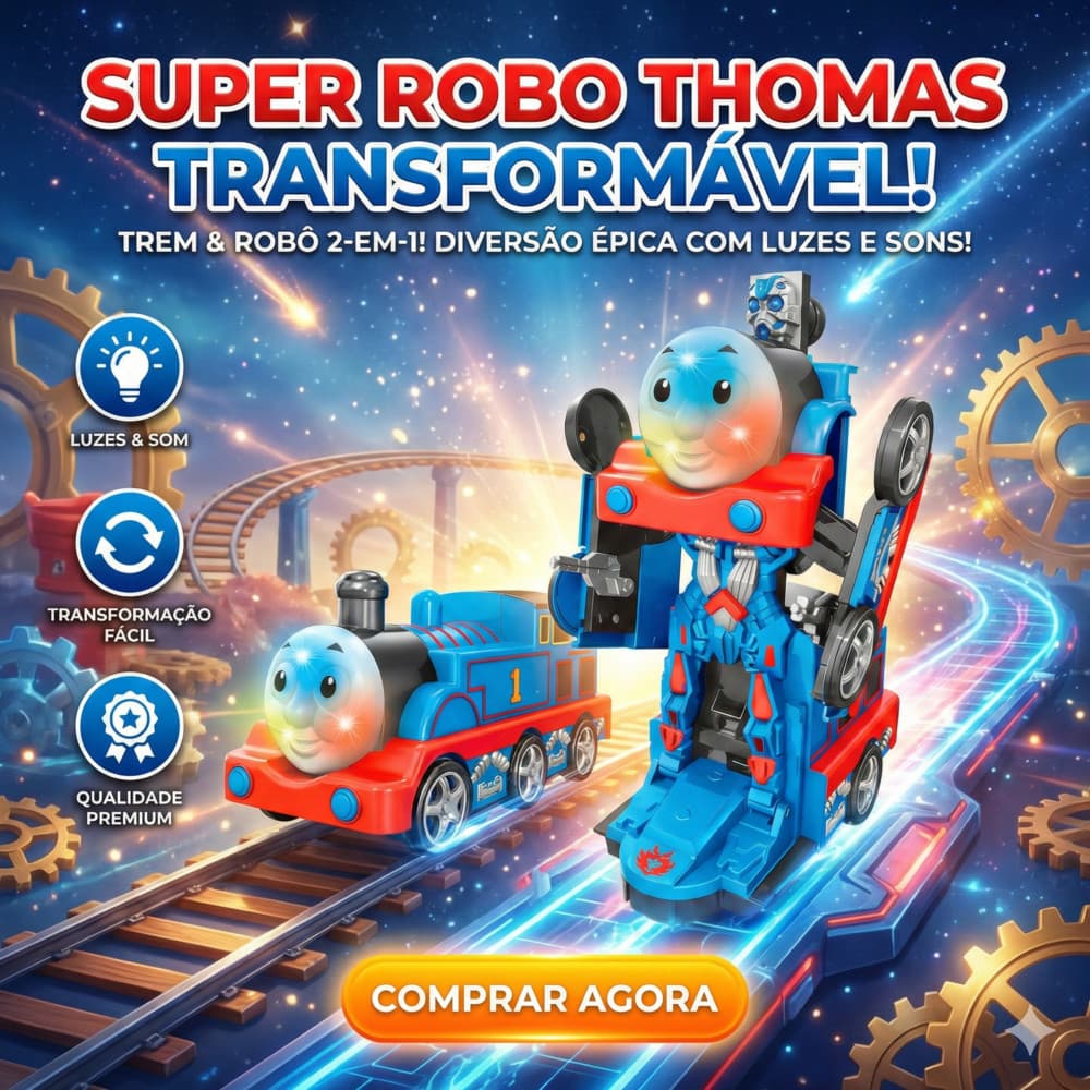 Trenzinho Thomas Vira Robô Transformers Com Som E Luz Anda