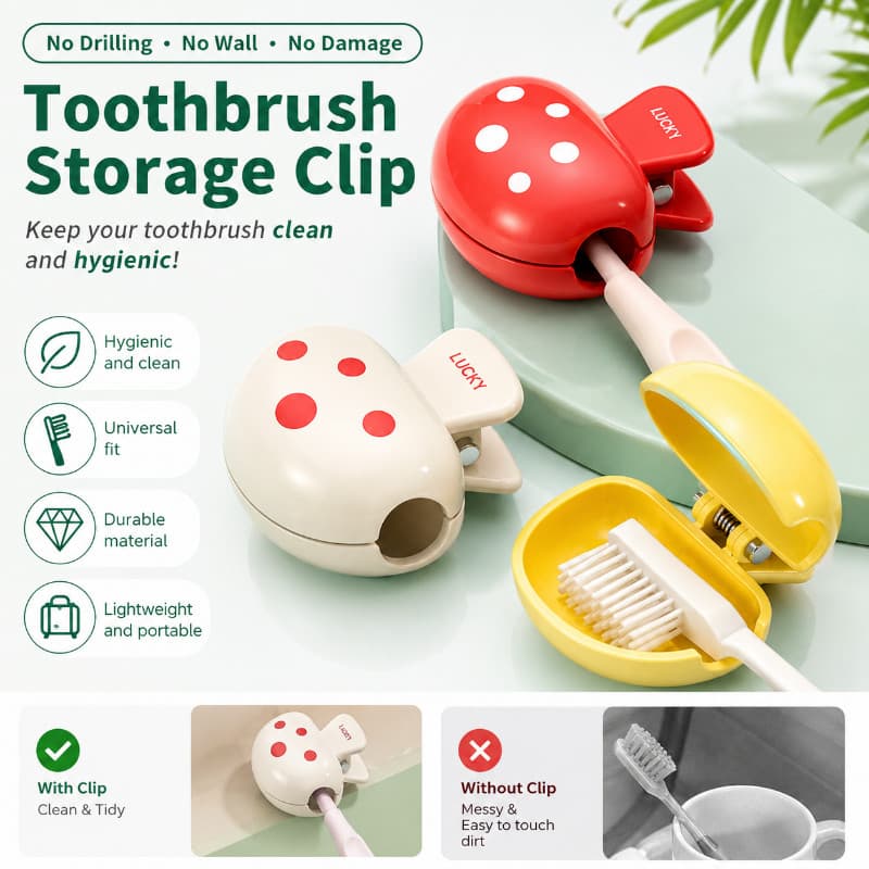 Suporte Portátil para Escova de Dentes com Capa de Silicone e Design de Ventilação - Armazenamento Higiênico para Pasta