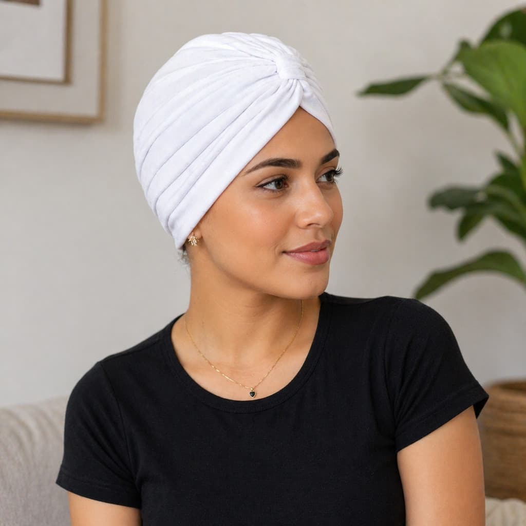 Kit c/ 3 Turbante Branco Tipo Indiano Feminino