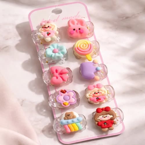 12 Mini Piranha Presilha Infantil Aplique Abelha Laço Coelho