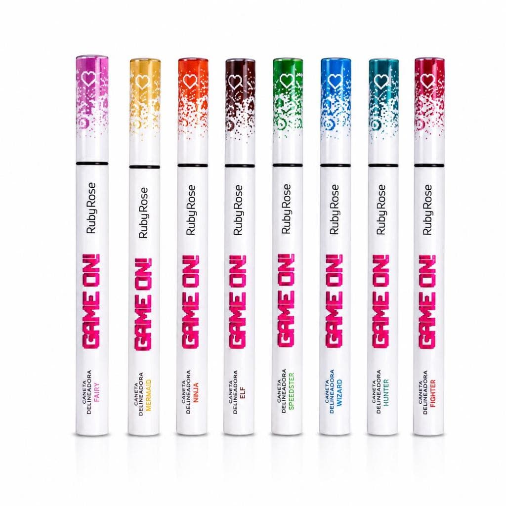 Kit Ruby Rose Game On Caneta Delineadora Com 8
