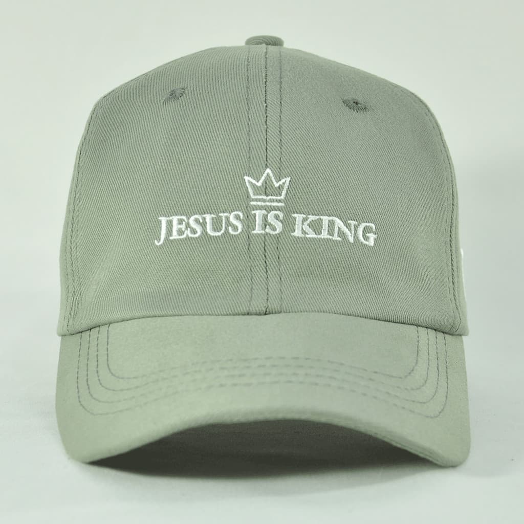 Boné Jesus Is King Bordado Unissex Aba Curva Ajustável Religioso Premium Casual Urbano Mants