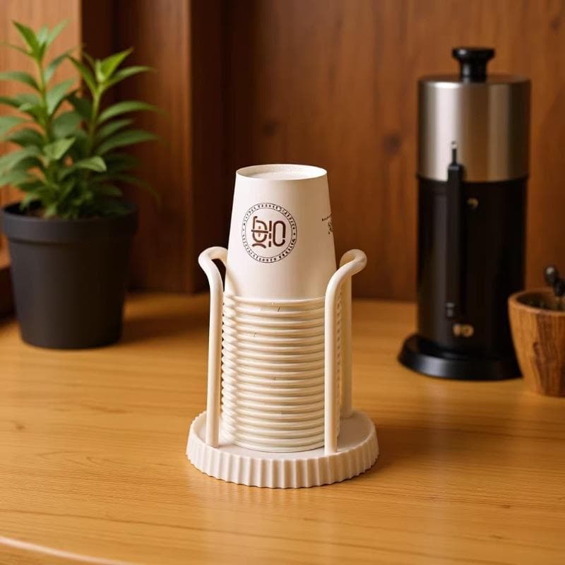 Rack de armazenamento de copo descartável doméstico simples suporte de copo de papel multifuncional Desktop café leite c