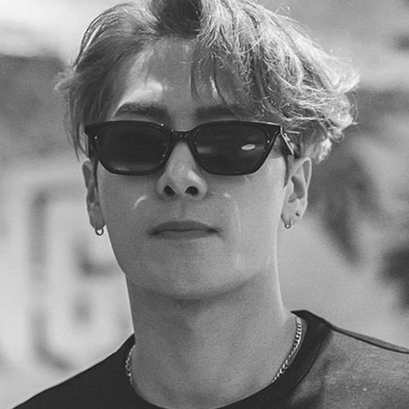 Wang Jiaer mesmo estilo óculos de sol estilo masculino na moda High-End óculos de condução das mulheres dos homens Retro