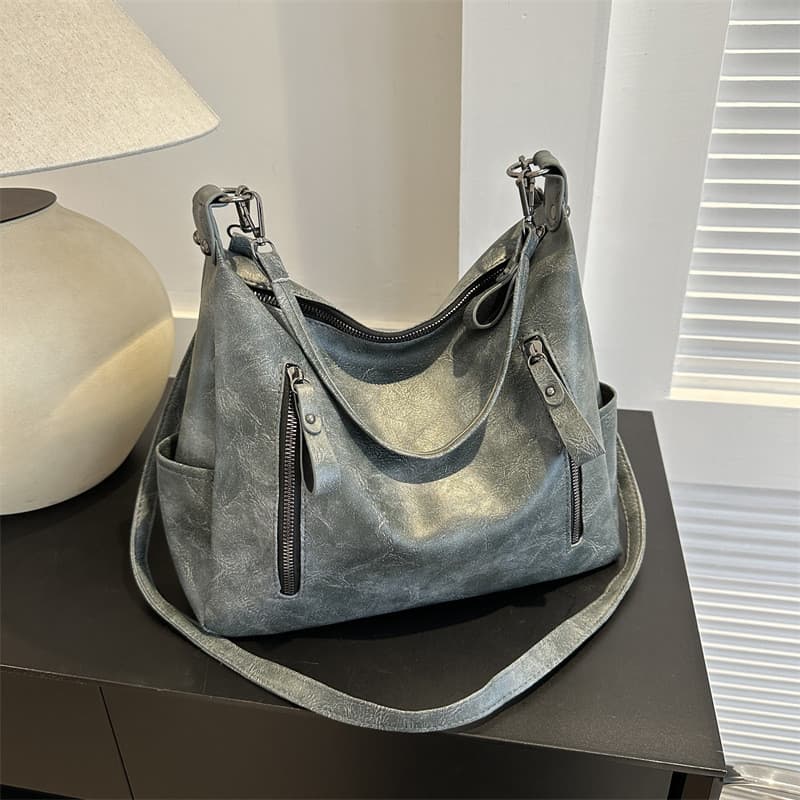 2024 novo estilo na moda francês nicho Design saco grande capacidade lichia padrão sacola Commuter axilas saco feminino