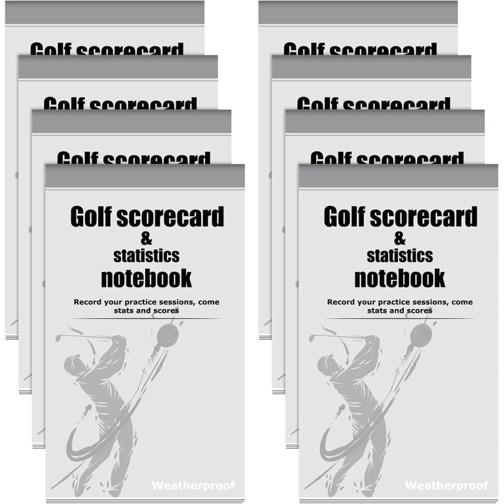 Glenmal 8 Peças Livro de Medição de Distâncias de Golfe com Caderno de Pontuações de Golfe, Tamanho de Bolso, Diário, Li