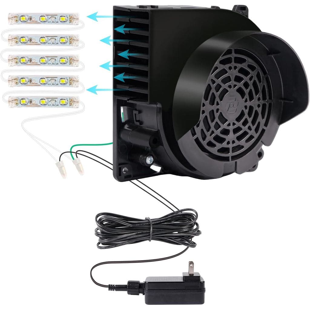Ventilador de Ar para Infláveis, Substituição 12V 1.2A, Ventilador de Ar com 5 Fitas de Luz LED e Adaptador 1.5A para Na