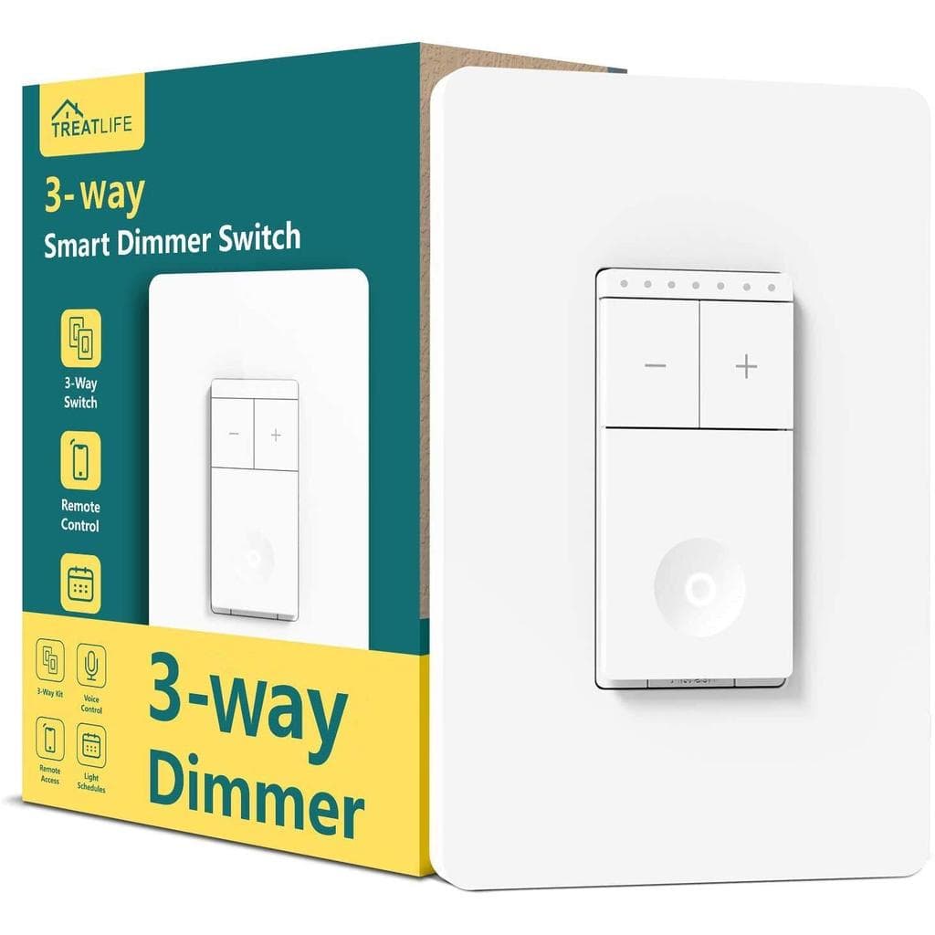 Interruptor Dimmer Inteligente de 3 Vias TREATLIFE, Interruptor Inteligente Compatível com Alexa e Google Assistant, Int