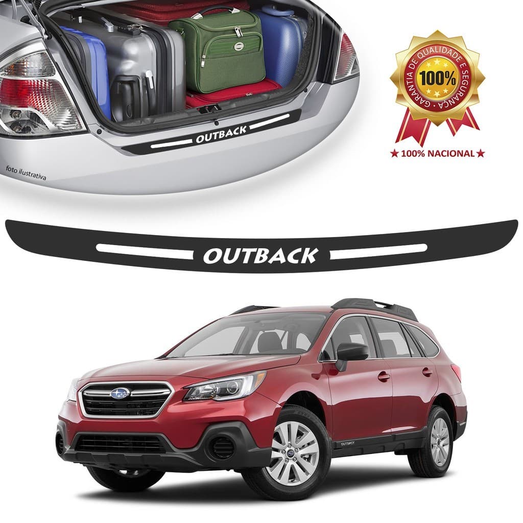 Soleira de Porta Malas Adesivo Protetor Subaru Outback Universal Carro personalizado