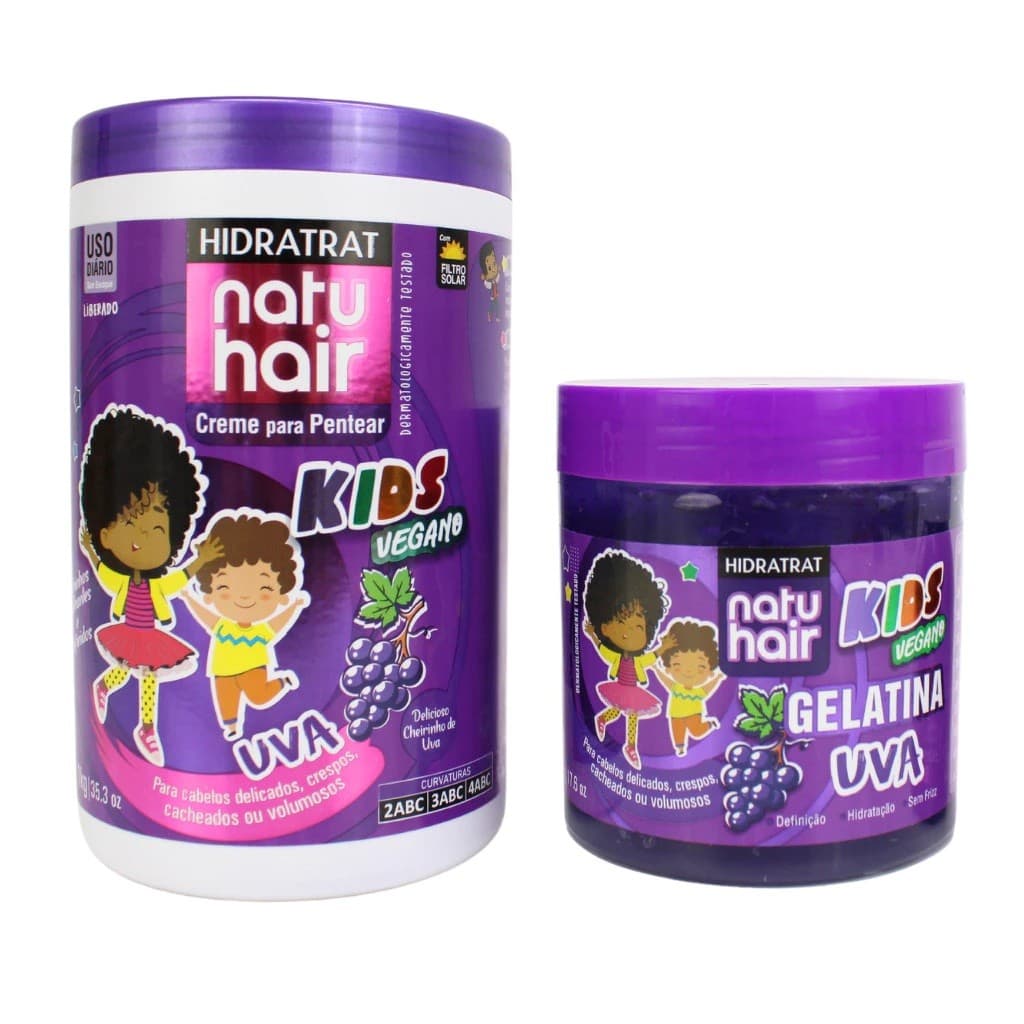Kit Pentear Uva + Gelatina de Uva Natuhair 500g