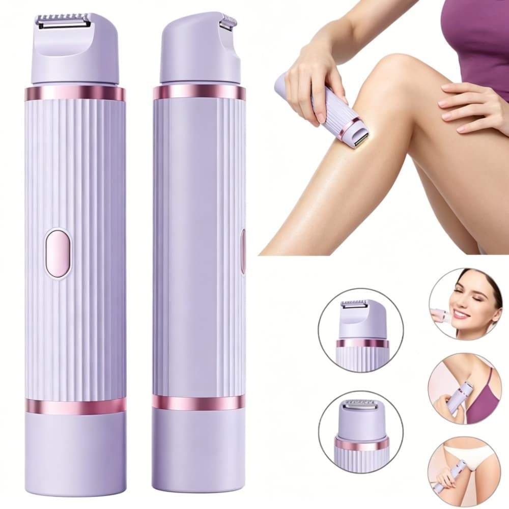 Barbeador Feminino Elétrico Não Deixa Pontos Pretos Depilador De Pelos Corporal E Facial Recarregável Promoção