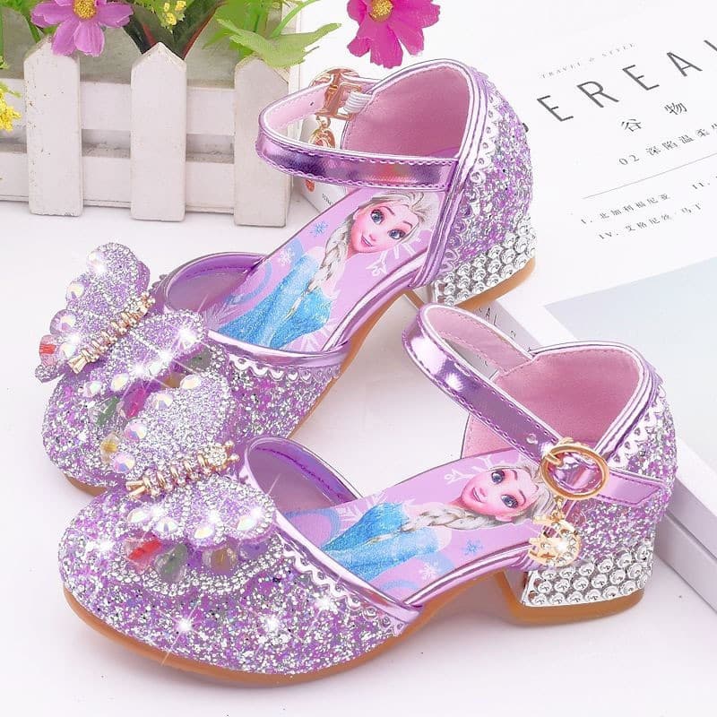 Verão Meninas Princesa Sapatos Borboleta Cristal Sola Macia Festa Bola Desempenho &-*