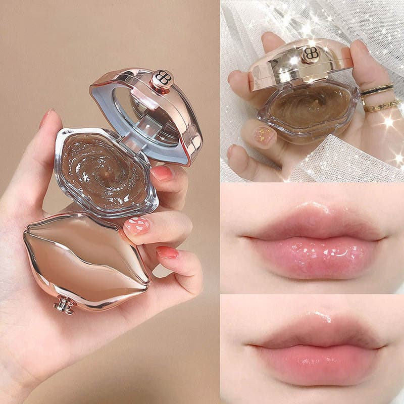 Lee Jiaqi Máscara labial esfoliante labial melanina hidratante hidratante desbota linhas labiais cor labial esfoliante p