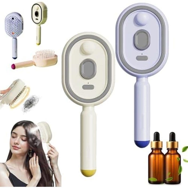 Escova Elétrica A Vapor Para Cabelo , 2026 Nova Desembaraçadora-Escovas De Com Spray De Água , Reduz O Frizz , Nutre Os