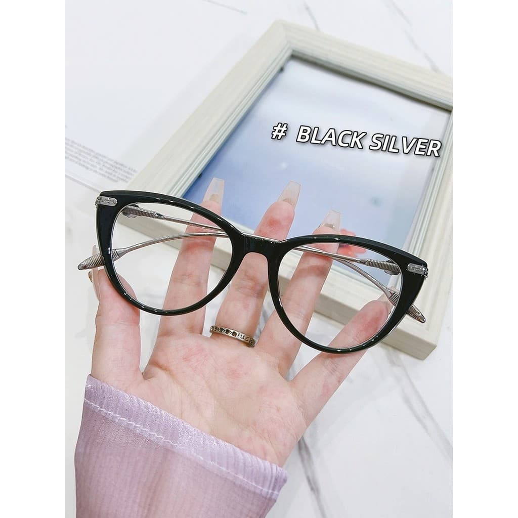Japão importado do japão anti-luz azul óculos de leitura ultraleve armação preta moda olhos de gato olhar jovem óculos d