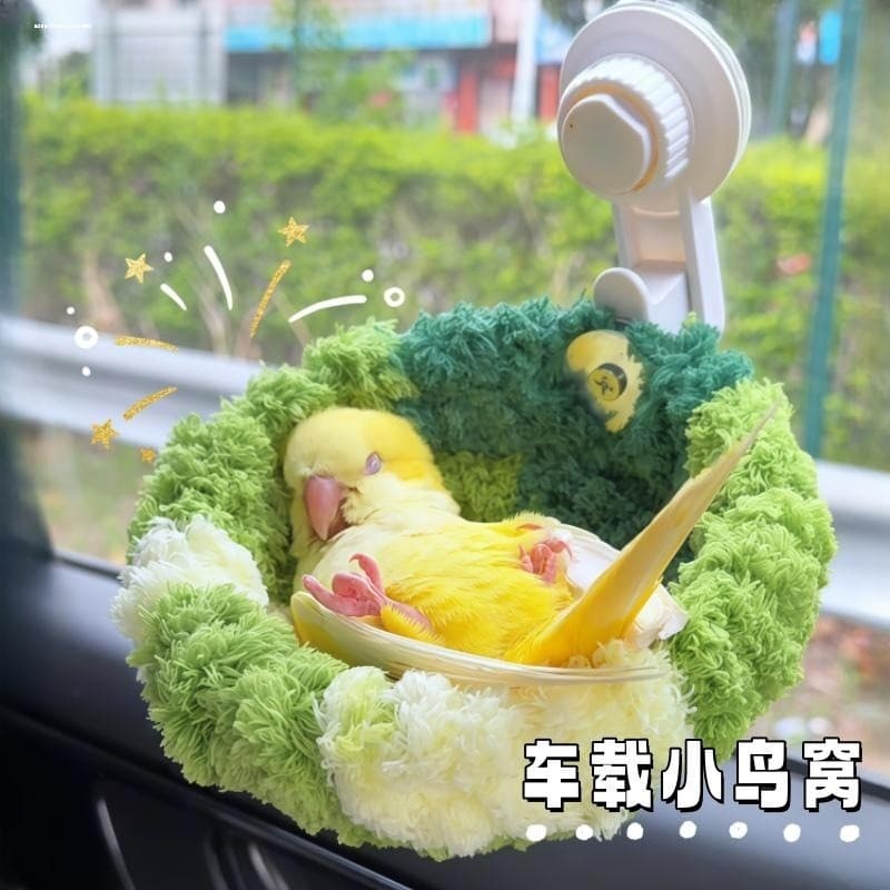 Papagaio dedicado quente ninho de pássaro ventosa vidro do carro quatro estações Universal mão-tecido pelúcia de alta qu