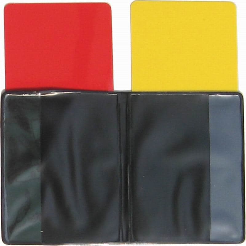 Árbitro de futebol vermelho amarelo cartão competição dedicado vermelho amarelo cartão árbitro de futebol dedicado verme