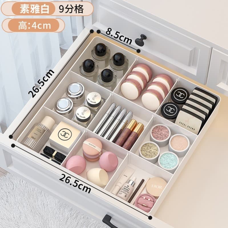 Caixa de armazenamento japonesa com compartimento de gaveta, divisória retrátil de cozinha, caixa organizadora de cosmét