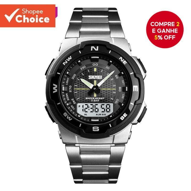Relógio Masculino Fashion Sport Quartz skmei 1370 Homem Moda Esporte Marca Top Luxuoso Aço Impermeável