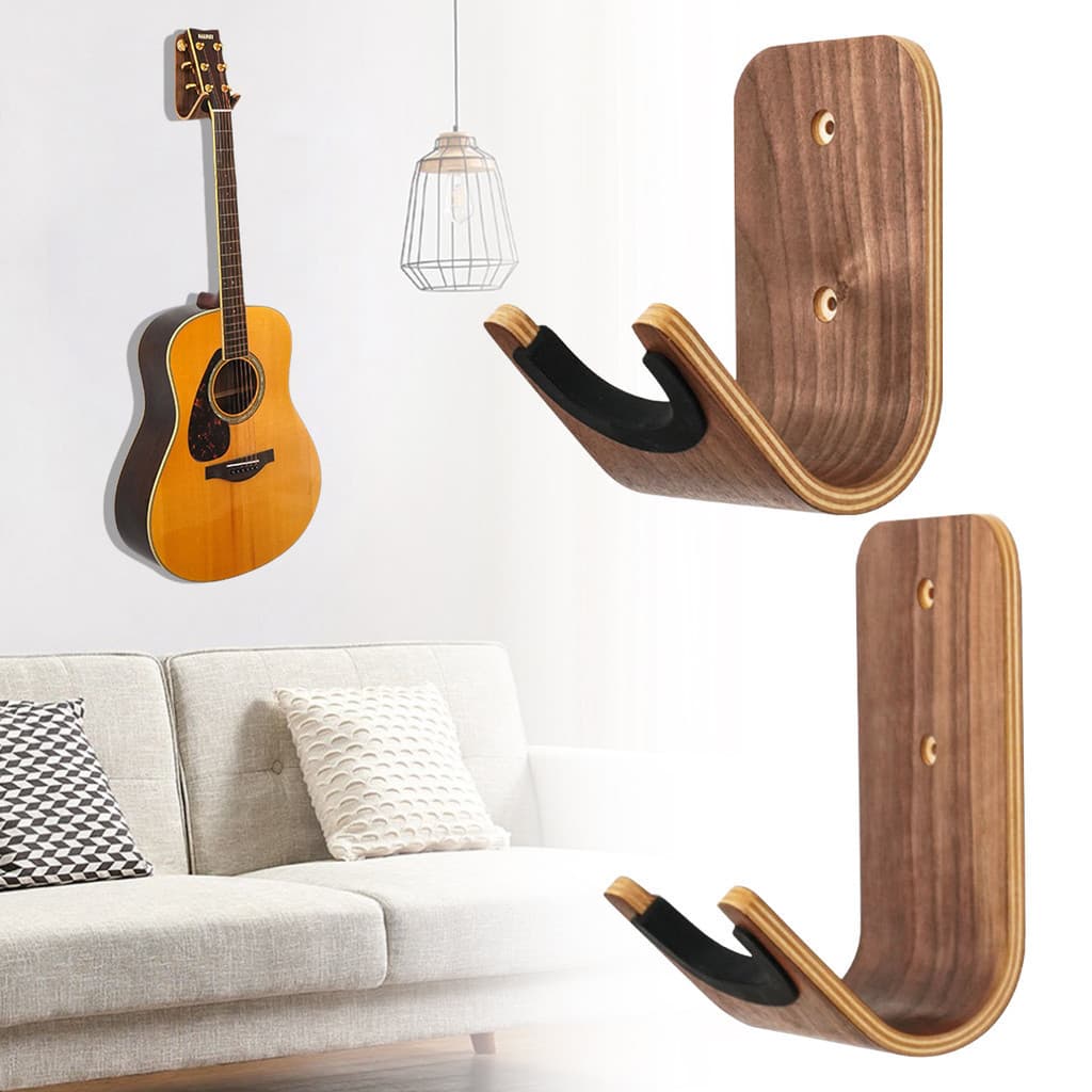 Zaylilydesign Exclusivo Suporte De Madeira Cabide De Guitarra Montagem Na Parede Baixo Armazenamento Ukulele Gancho