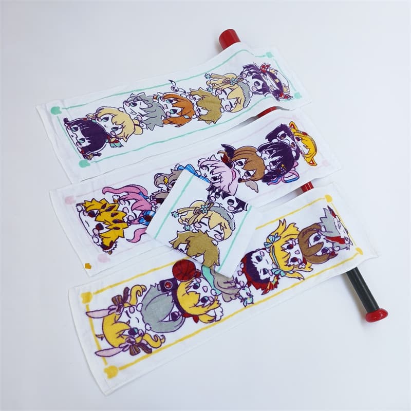 Bem-estar estilo-puro algodão dos desenhos animados gato branco jogo mercadoria toalha de pulso 20*70cm Fitness esportes