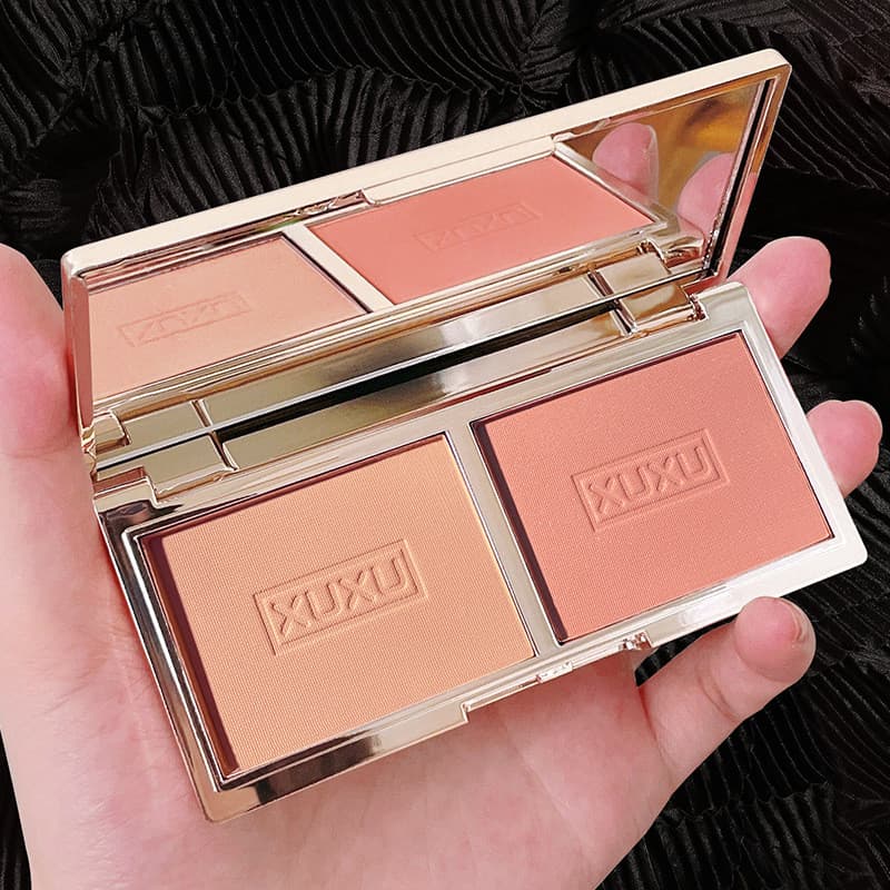 XUXU flor fada duas cores blush fosco Natural maquiagem reparação Rouge sol vermelho Nude maquiagem novo estilo blush pa