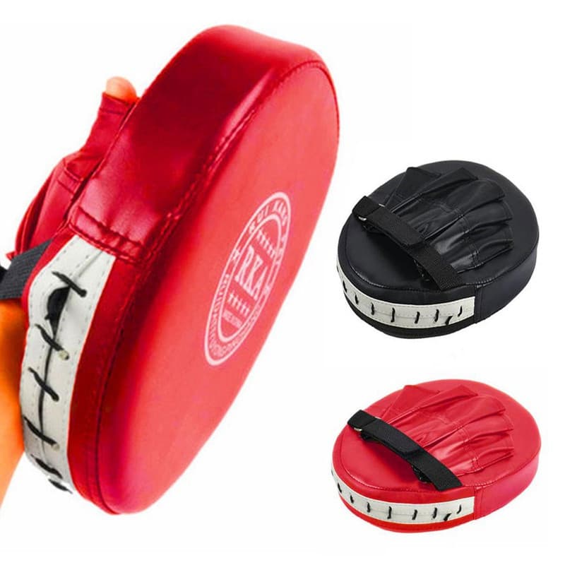 Alvo de mão redondo grande em couro PU para boxeadores, equipamento de treinamento de Taekwondo