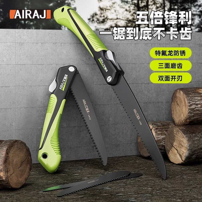 Irezawa serra dobrável de aço manganês, afiada, resistente ao desgaste, portátil, para trabalhar madeira, serra manual d