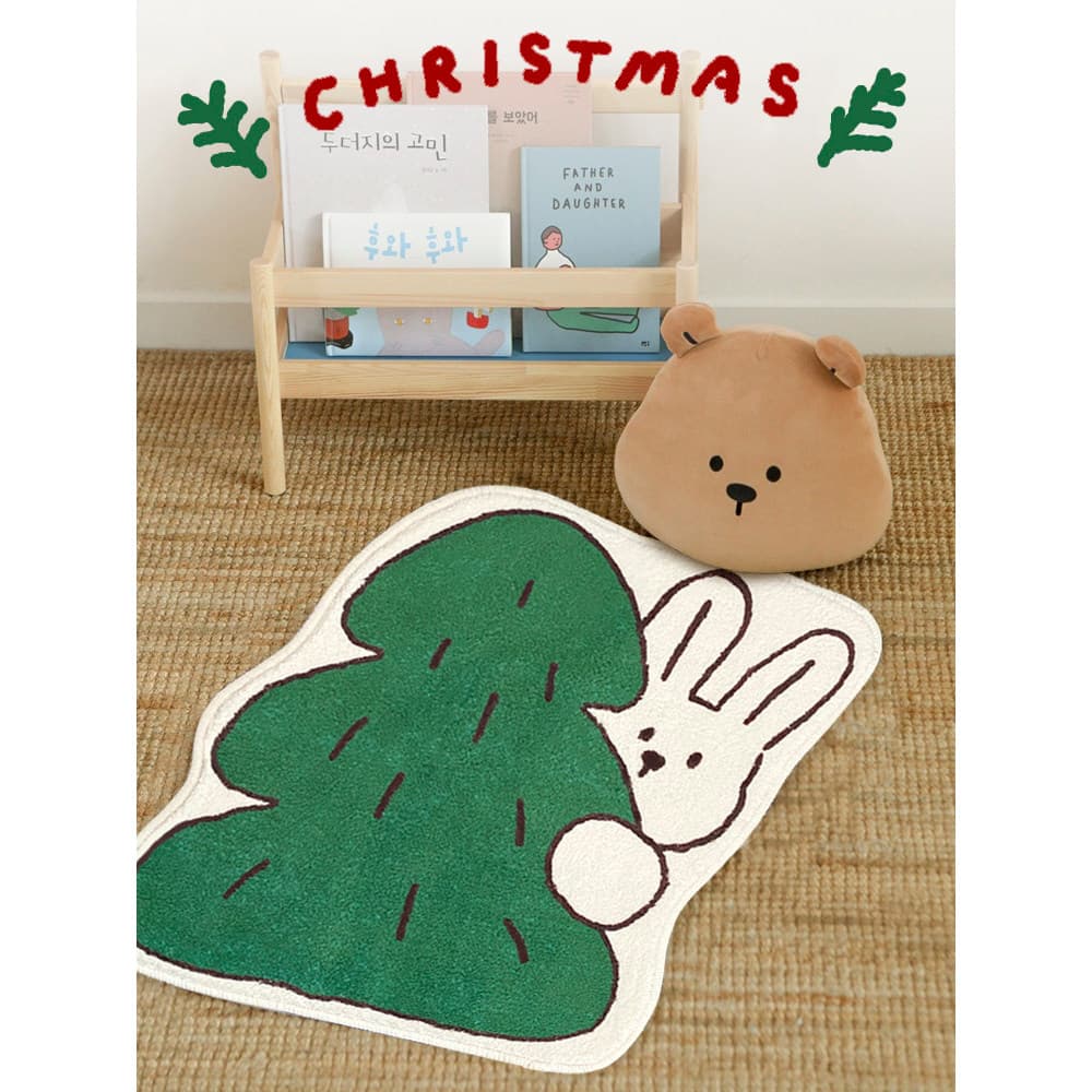 Ins estilo menina pequeno tapete quarto crianças dos desenhos animados bonito coelho cobertor decoração do quarto nicho